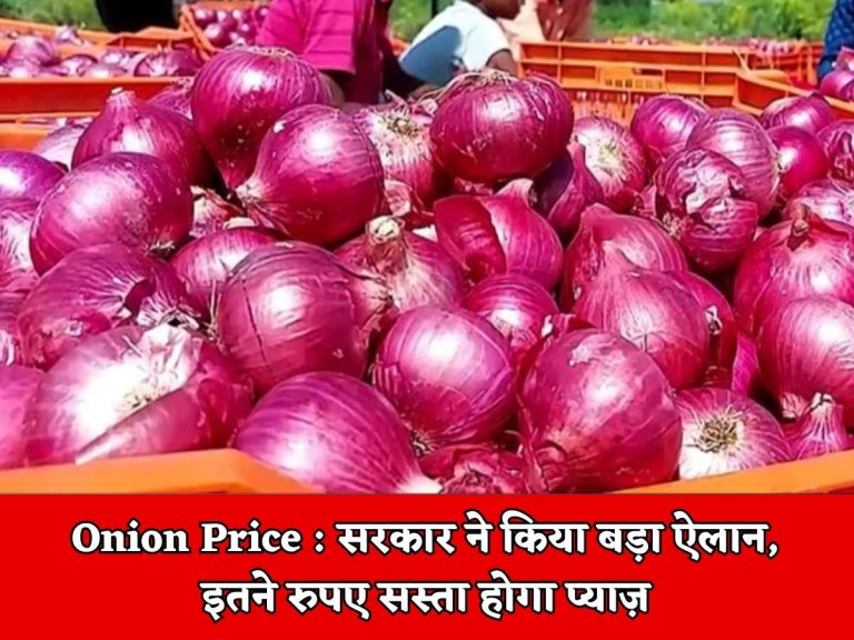 Onion Price : सरकार ने किया बड़ा ऐलान, इतने रुपए सस्ता होगा प्याज़